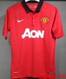 2013/14 M Utd Home Retro Player Version Soccer Jersey