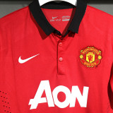 2013/14 M Utd Home Retro Player Version Soccer Jersey