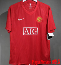 2007/08 M Utd Home Retro Player Version Soccer Jersey 球员版