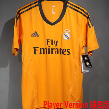 2013/14 RM Thrid Orange Retro Retro Player Version Soccer Jersey  球员版
