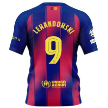 LEWANDOWSKI # 9 BA 1:1 Quality Home Fans Soccer Jersey 2025/26 ★★  UCL Font 欧冠字体