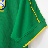 1998 Brazil GK Green Retro Soccer Jersey