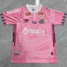 2025/26 Santos Pink Fans Soccer Jersey 带全广告