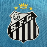 2025/26 Santos Special Edition Blue Player Version Soccer Jersey 带全广告