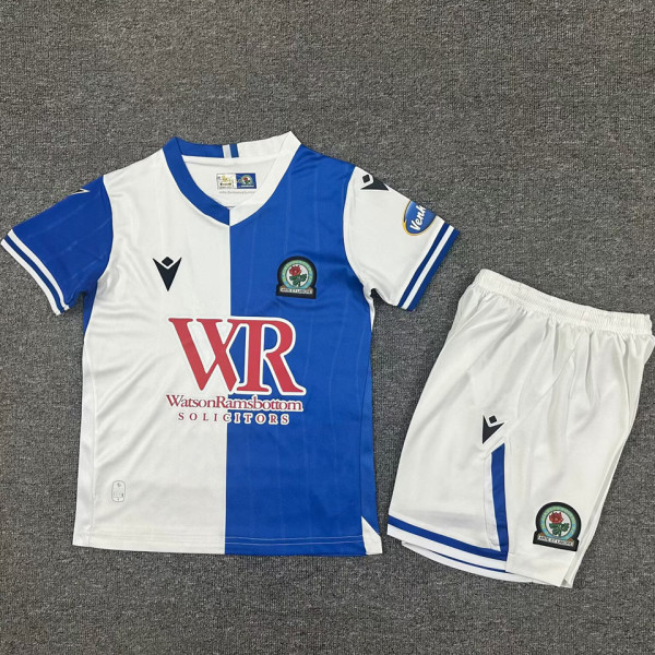 2025/26 Blackburn Home Kid Soccer Jersey
