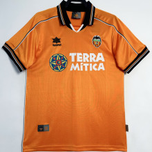 1999/2000 Valencia Away Orange Retro Soccer Jersey