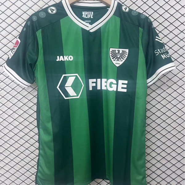 2025/26 Preuben Munster Home Green Fans Soccer Jersey 德乙 普鲁士明斯特