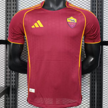 2025/26 Roma Home Red Player Version Soccer Jersey