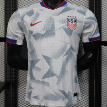 2025/26 U.S Home White Player Version Soccer Jersey 带星