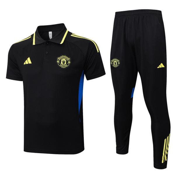 2025/26 M Utd Black POLO Training Tracksuit