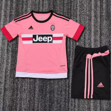 2015/2016 JUV Away Pink Retro Kids Soccer Jersey