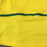 2002 Brazil Home Yellow Kids Retro Long Sleeve Soccer Jersey