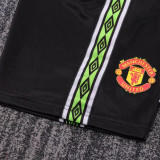 1998/1999 M Utd Away Black UCL Version Retro Kids Soccer Jersey