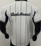 2025/26 RM White Baseball Player Version T-Shirt  硅胶版