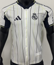 2025/26 RM White Baseball Player Version T-Shirt  硅胶版