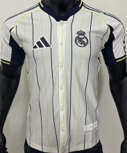 2025/26 RM White Baseball Player Version T-Shirt  硅胶版