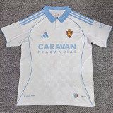 2025/26 Zaragoza Home White Fans Soccer Jersey