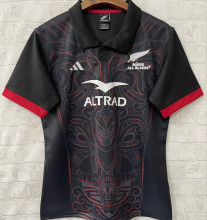 2025/26 All Blacks Home Black Rugby Shirt 全黑 有领