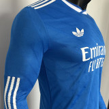 2025/26 RM Third Blue Player Version Long Sleeve Soccer Jersey