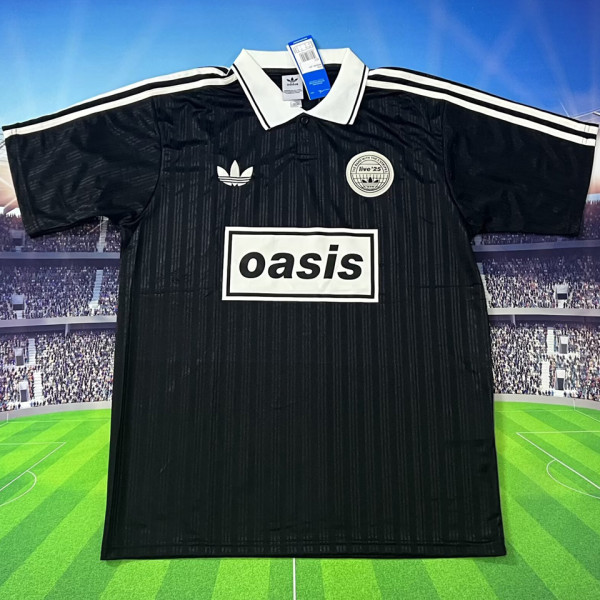 2025/26 AD x oasis #25 Black Retro Style Fans Soccer Jersey (Have No.25 带号码）