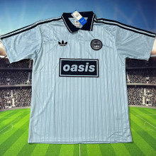 2025/26 AD x oasis Blue Retro Style Fans Soccer Jersey