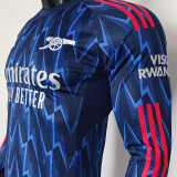 2025/26 ARS Away Blue Player Version Long Sleeve Soccer Jersey
