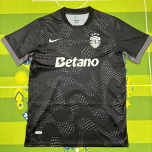 2025/26 Sporting Lisbon GK Black Fans Soccer Jersey 里斯本