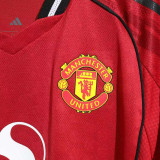 2025/26 M Utd Home Red Player Version Long Sleeve Soccer Jersey