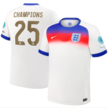CHAMPIONS #25 England Home White Fans Soccer Jersey 2025/26