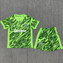 2025/26 Sporting Lisbon GK Green Kids Soccer Jersey 里斯本