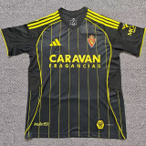 2025/26 Zaragoza Away Black Fans Soccer Jersey