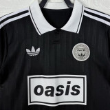 2025/26 AD x oasis #25 Black Retro Style Fans Soccer Jersey (Have No.25 带号码）