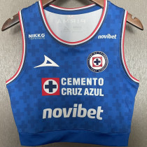2025/26 Cruz Azul Home Blue Women Yoga Vest Jersey 女
