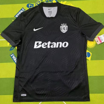 2025/26 Sporting Lisbon Black Fans Soccer Jersey 里斯本