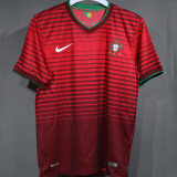 2014 Portugal Home Red Retro Player Version Soccer Jersey 球员版