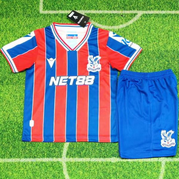 2025/26 Crystal Palace Home Kids Soccer Jersey