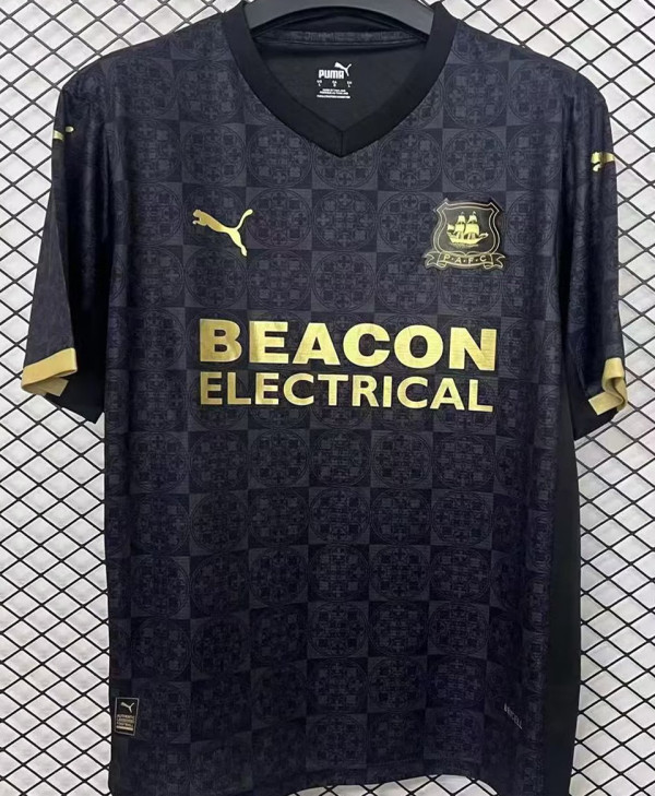 2025/26 Plymouth Argyle Away Black Fans Soccer Jersey