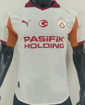 2025/26 Galatasaray Away White Player Version Soccer Jersey 5 Stars 5星