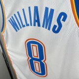 Thunder WILLIANS #8 White NBA Jersey