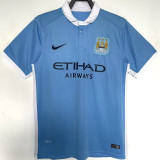 2015/16 Man City Home Blue Retro Soccer Jersey