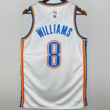 Thunder WILLIANS #8 White NBA Jersey