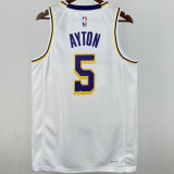 Lakers AYTON #5 White NBA Jersey
