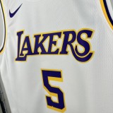 Lakers AYTON #5 White NBA Jersey
