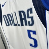 Mavericks RUSSELL #5 White NBA Jersey