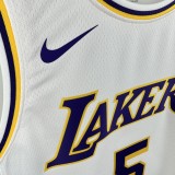 Lakers AYTON #5 White NBA Jersey
