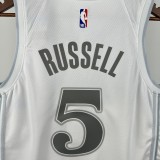 2025/26 Mavericks RUSSELL #5 White City Edition NBA Jersey