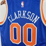 NY Knicks CLARKSON #00 Blue NBA Jersey