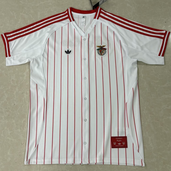 2025/26 Benfica White Baseball T-Shirt