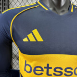 2025/26 Boca 120th Anniversary Edition Player Version Long Sleeve Jersey 有背下广告