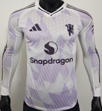 2025/26 M Utd Away Player Version Long Sleeve Soccer Jersey